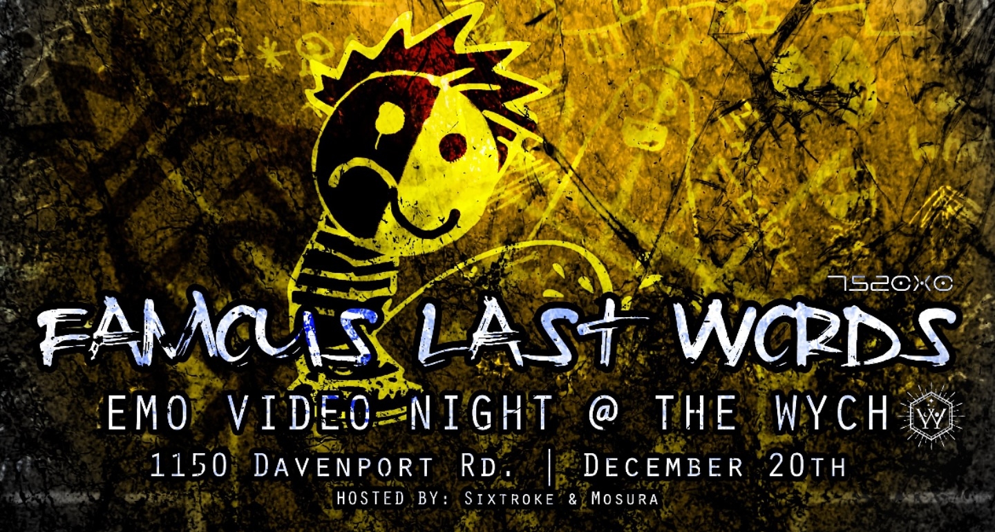 Famous Last Words Emo Video Night