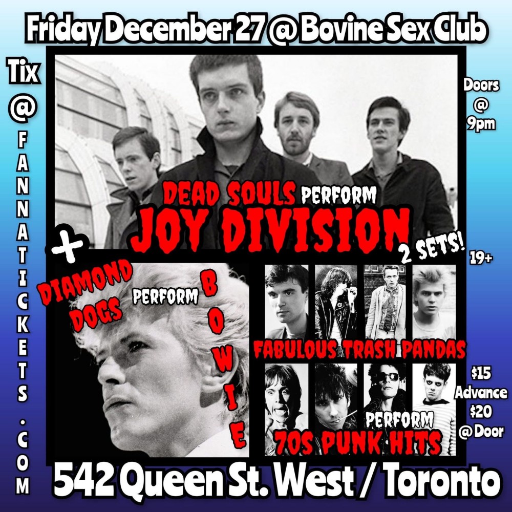 Dead Souls (Joy Division tribute) with Diamond Dogs (David Bowie tribute) & Fabulous Trash Pandas