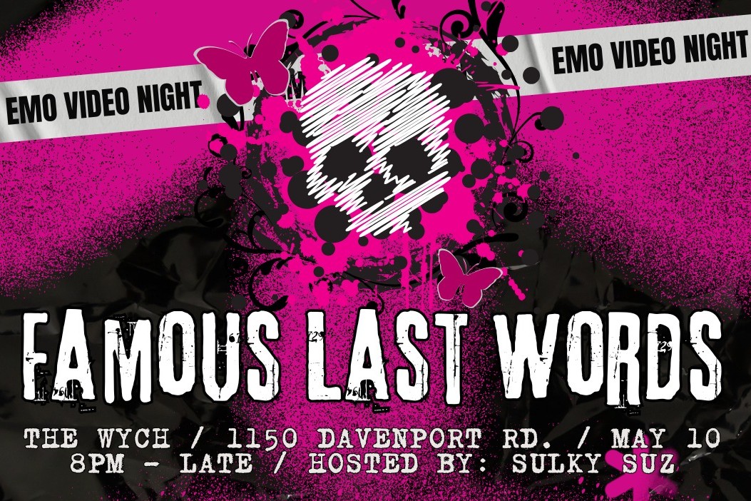 Famous Last Words Emo Video Night